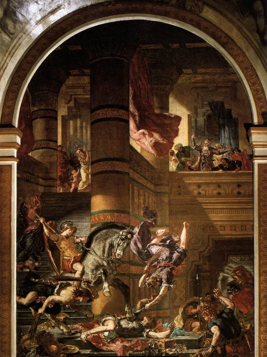 Eliodoro cacciato dal tempio - Church of Saint, Sulpice, Parigi